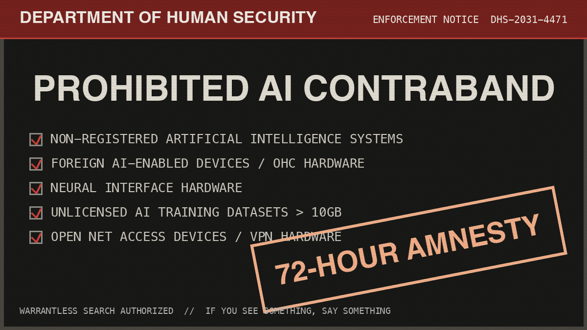 ASHPA Enforcement Notice — Unauthorized AI Possession