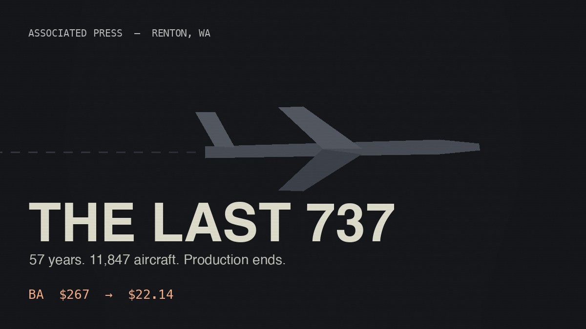 Boeing Delivers Final 737, Ending 57-Year Production Run